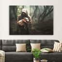 Jesus Carrying Lost Sheep Christian Faith Canvas Wall Art