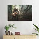 Jesus Carrying Lost Sheep Christian Faith Canvas Wall Art Jesus Carrying Lost Sheep Christian Faith Canvas Wall Art