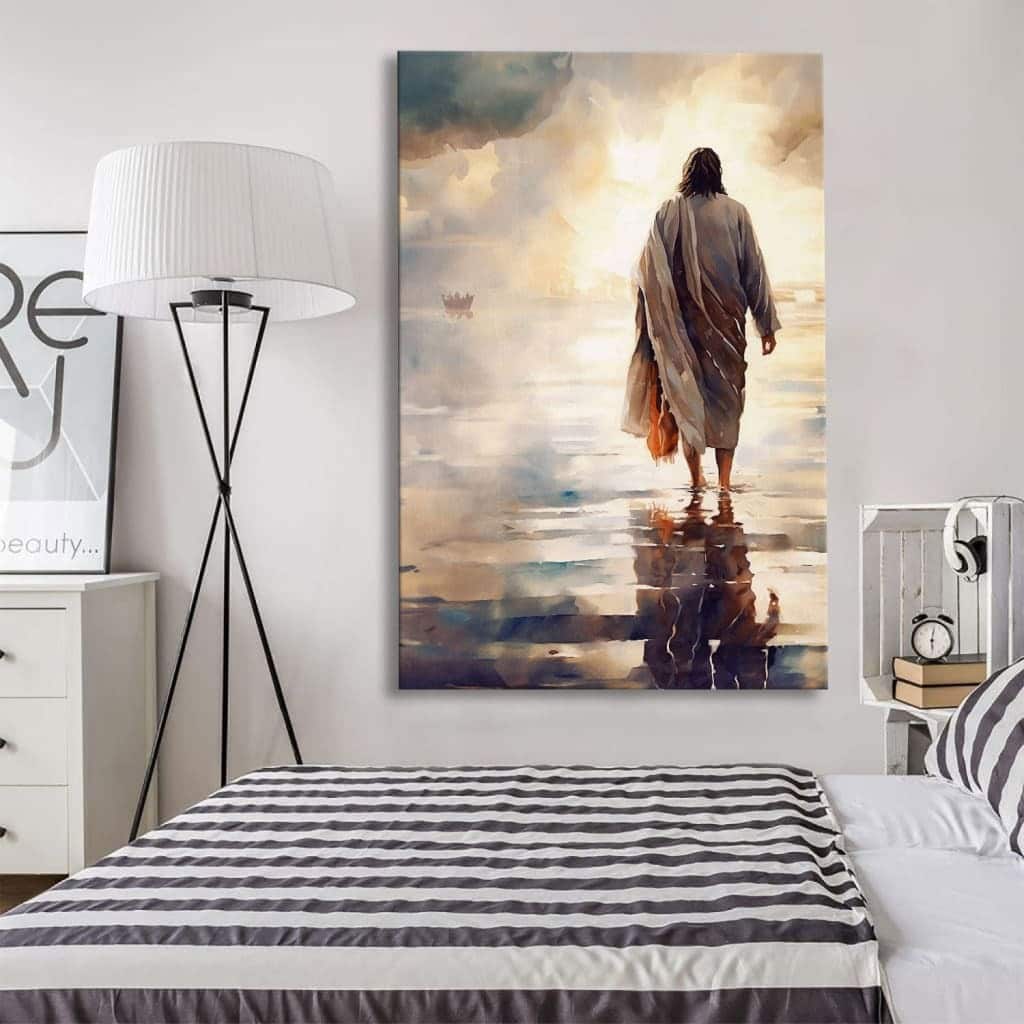Jesus Walking On Water Have Faith Christian Canvas Print Jesus Walking On Water Have Faith Christian Canvas Print