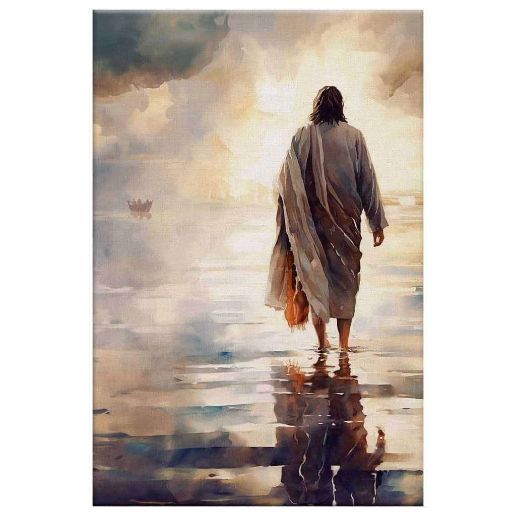 Jesus Walking On Water Have Faith Christian Canvas Print Jesus Walking On Water Have Faith Christian Canvas Print