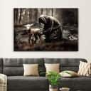 Jesus Rescues Lost Lamb Christian Religious Canvas Wall Art Gift For Believers