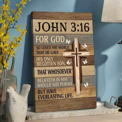 For God So Loved The World John 316 Christian Canvas Print For God So Loved The World John 316 Christian Canvas Print