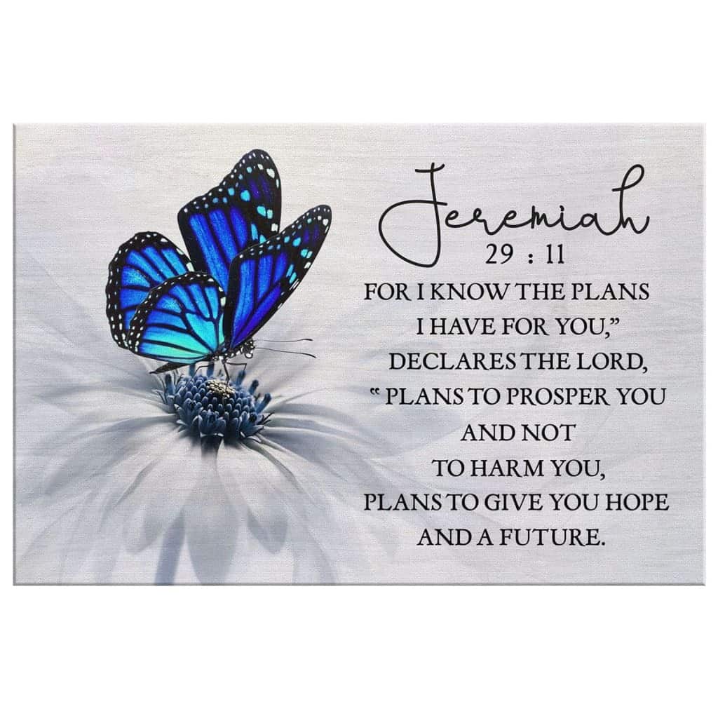 For I Know The Plans I Have For You Jeremiah 2911 Butterfly Canvas Wall Art For I Know The Plans I Have For You Jeremiah 2911 Butterfly Canvas Wall Art