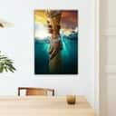 Christian Faith Jesus Reaching Into The Water Canvas Print Christian Faith Jesus Reaching Into The Water Canvas Print