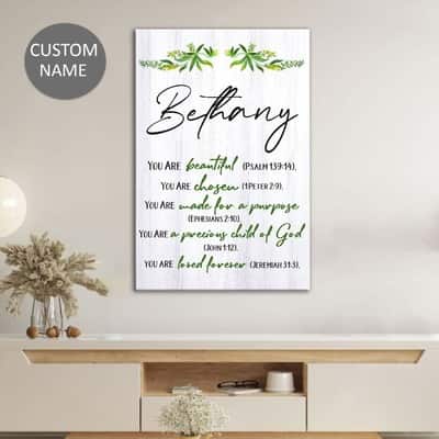 You Are Beautiful Chosen Made For A Purpose Christian Gift Canvas Print