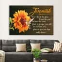 Jeremiah 2911 For I Know The Plans I Have For You Hummingbird Sunflower Canvas Wall Art