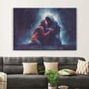 Christian Art Jesus Holds A Woman In The Storm Canvas Wall Art