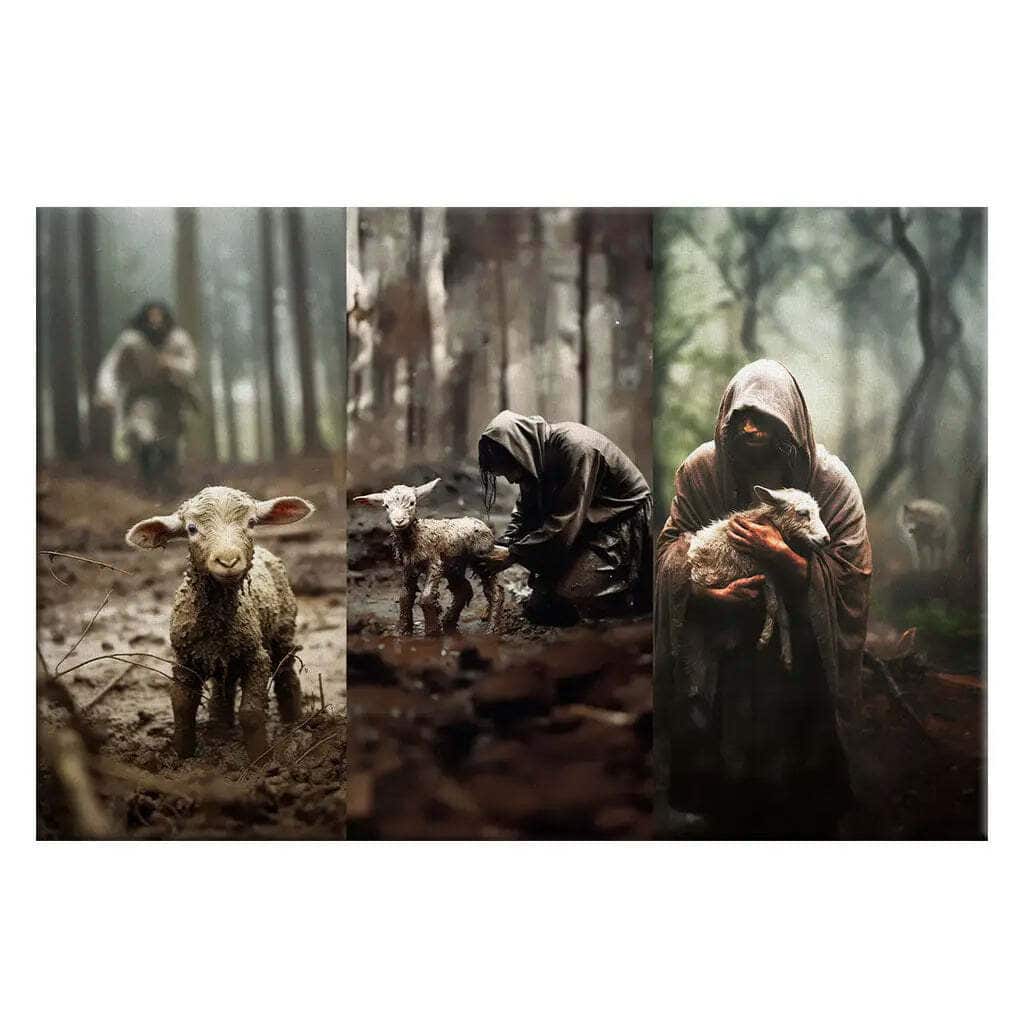Christian Jesus He Ran He Rescued He Carried Gift For Believers Canvas Wall Art Christian Jesus He Ran He Rescued He Carried Gift For Believers Canvas Wall Art