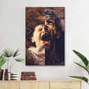 Jesus As A Baby And On The Cross Christmas Religious Canvas Print