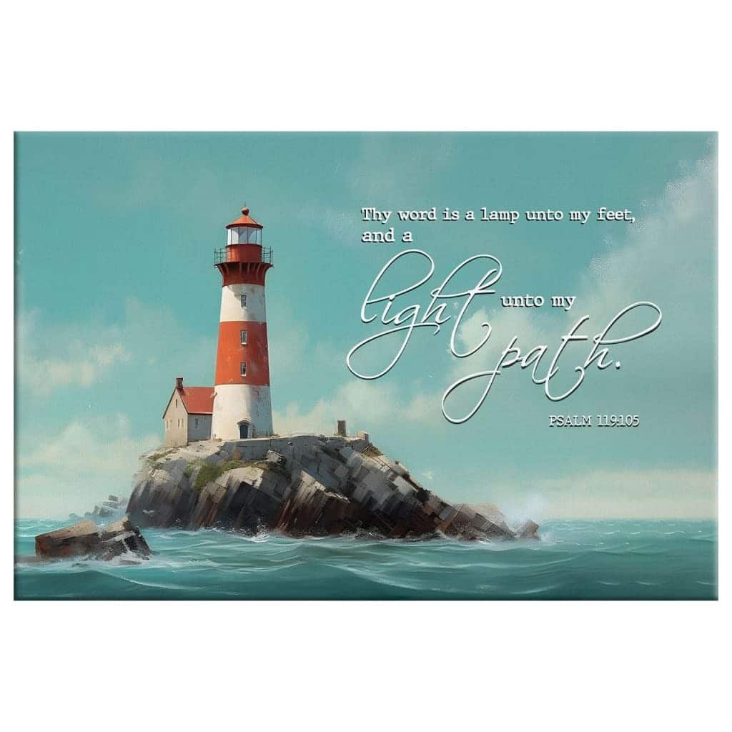 Lighthouse Psalm 119105 Thy Word Is A Lamp Canvas Wall Art Lighthouse Psalm 119105 Thy Word Is A Lamp Canvas Wall Art
