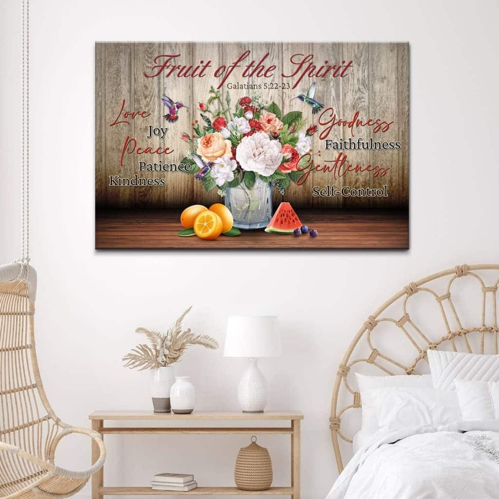 Fruit Of The Spirit Galatians 522-23 Christian Religious Canvas Wall Art Fruit Of The Spirit Galatians 522-23 Christian Religious Canvas Wall Art