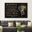 Christian Warrior Be Strong And Courageous Joshua 19 Christian Canvas Wall Art