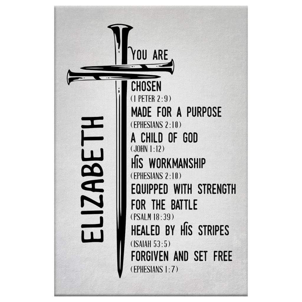 Chosen Made For A Purpose Child Of God With Custom Name Personalize Canvas Print Chosen Made For A Purpose Child Of God With Custom Name Personalize Canvas Print