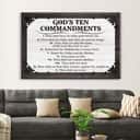 God's Ten Commandments Christin Bible Religious Verse Canvas Wall Art