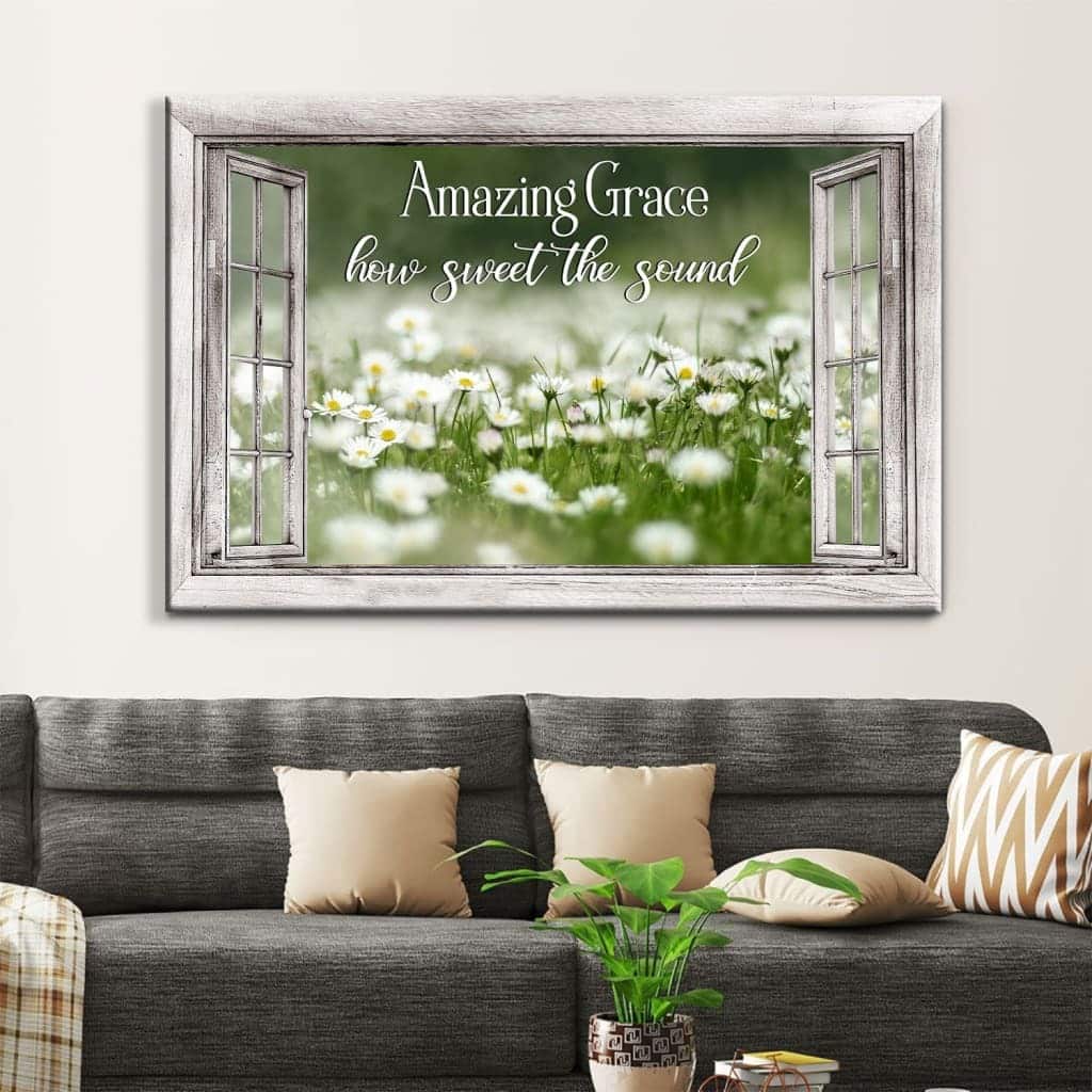 Amazing Grace Amazing Grace How Sweet The Sound Daisy Paintings Canvas Wall Art Amazing Grace Amazing Grace How Sweet The Sound Daisy Paintings Canvas Wall Art