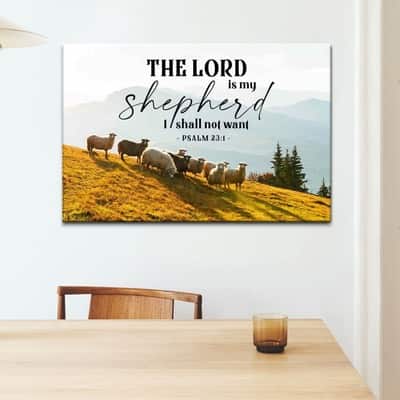 Psalm 23 KJV The Lord Is My Shepherd I Shall Not Want Canvas Wall Art Psalm 23 KJV The Lord Is My Shepherd I Shall Not Want Canvas Wall Art
