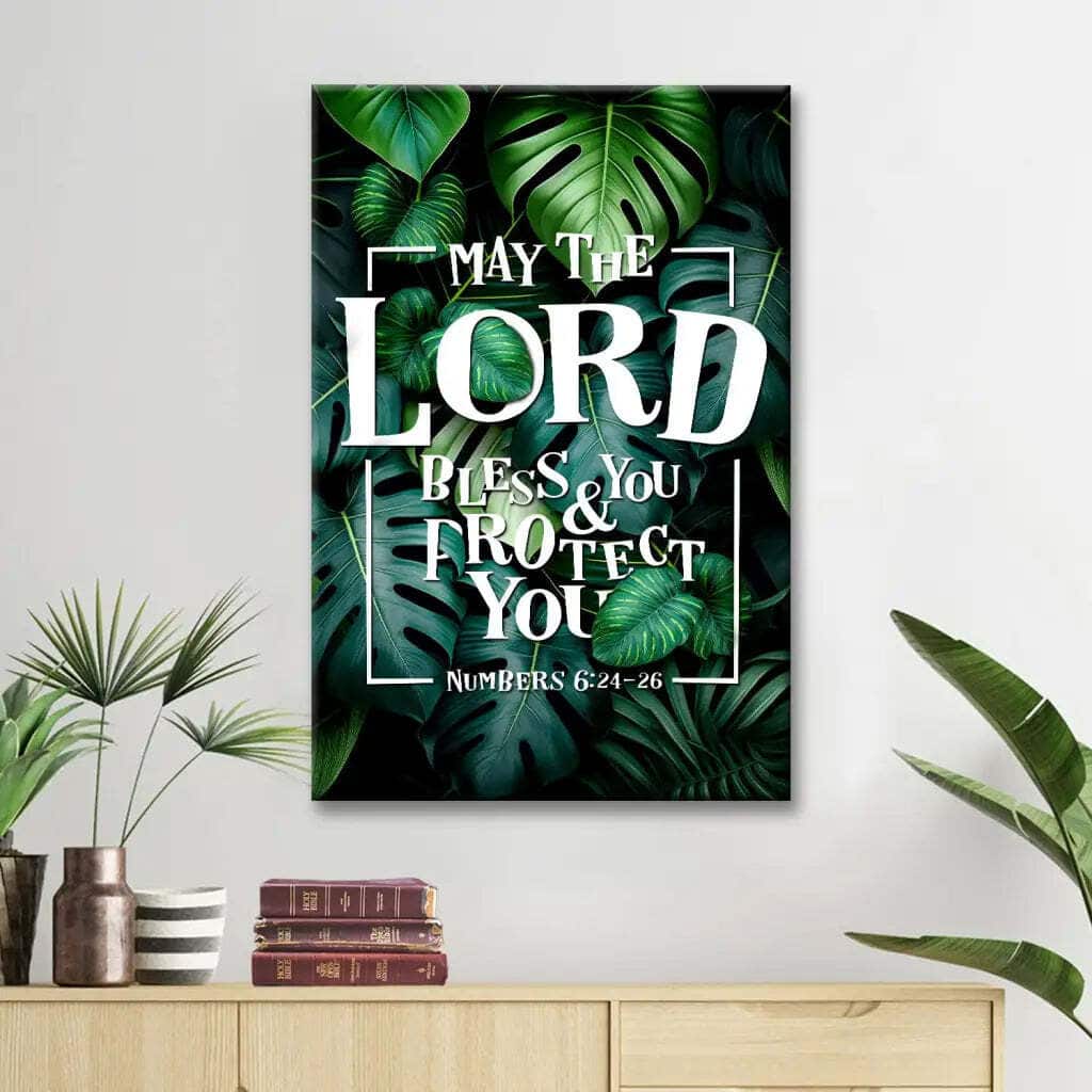 May The Lord Bless You And Protect You Numbers 624-26 Christian Canvas Print May The Lord Bless You And Protect You Numbers 624-26 Christian Canvas Print