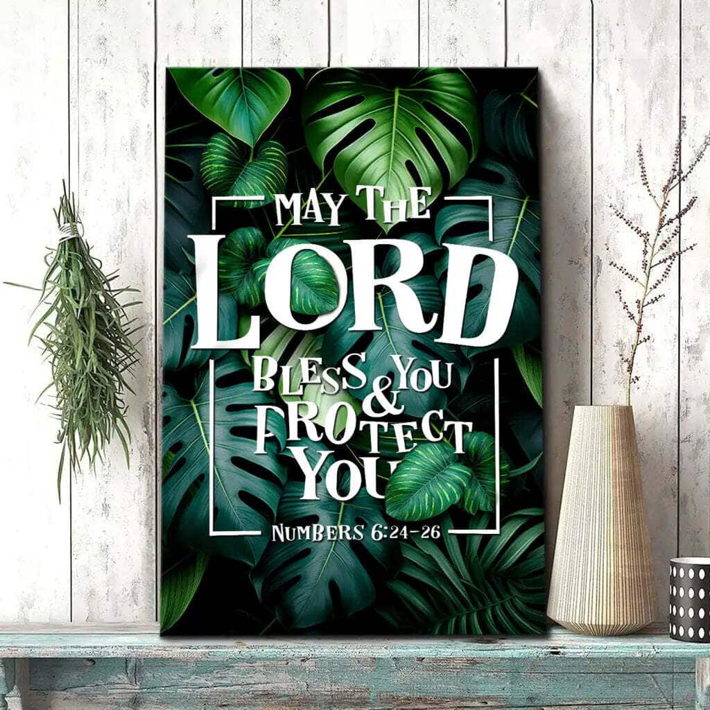 May The Lord Bless You And Protect You Numbers 624-26 Christian Canvas Print May The Lord Bless You And Protect You Numbers 624-26 Christian Canvas Print