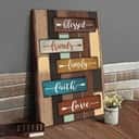 Blessed Friends Family Faith Love Christian Canvas Print Blessed Friends Family Faith Love Christian Canvas Print