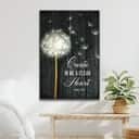 Dandelion Create In Me A Clean Heart Psalm 51:10 Christian Canvas Print Dandelion Create In Me A Clean Heart Psalm 51:10 Christian Canvas Print
