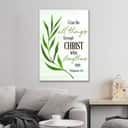 Philippians 4:13 I Can Do All Things Through Christ Christian Canvas Print