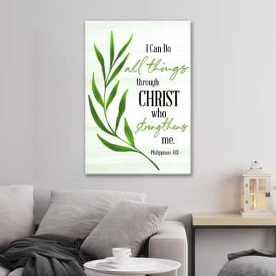 Philippians 4:13 I Can Do All Things Through Christ Christian Canvas Print