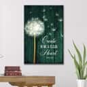 Dandelion Create In Me A Clean Heart Psalm 51:10 Christian Canvas Print