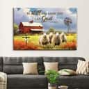 Be Still And Know That I Am God Psalm 46:10 Red Barn And Sheep Canvas Wall Art Be Still And Know That I Am God Psalm 46:10 Red Barn And Sheep Canvas Wall Art