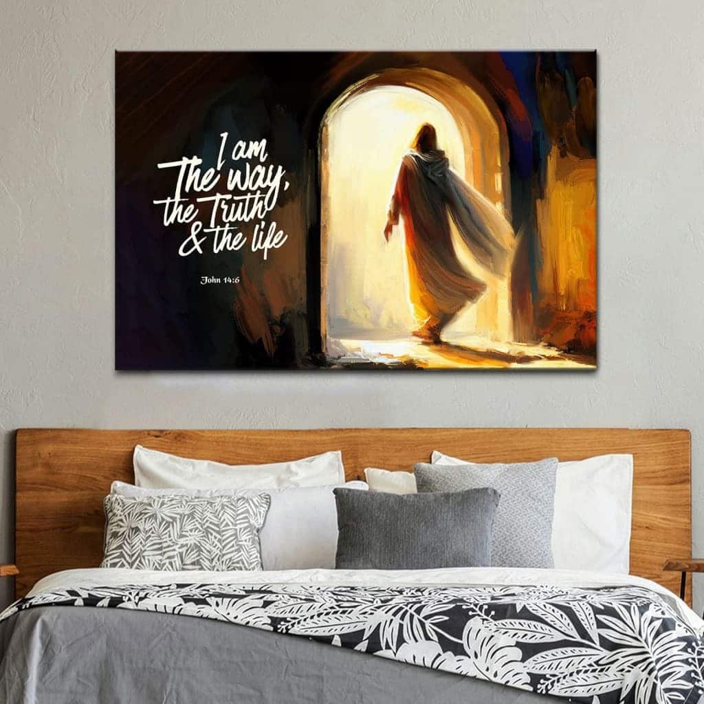I Am The Way The Truth And The Life John 14:6 Jesus Tomb Canvas Wall Art