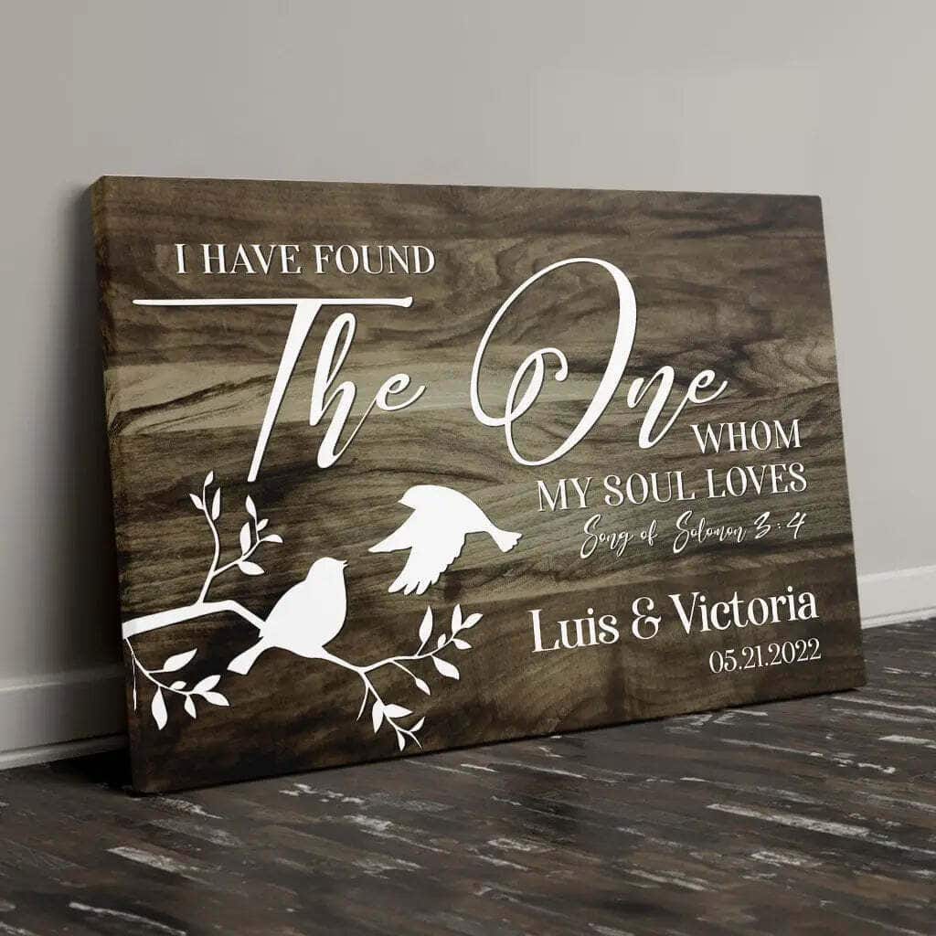 I Have Found The One Whom My Soul Loves Custom Name And Date Canvas Wall Art I Have Found The One Whom My Soul Loves Custom Name And Date Canvas Wall Art
