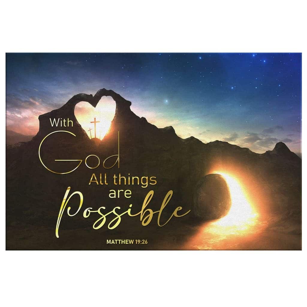 With God All Things Are Possible Canvas Wall Art With God All Things Are Possible Canvas Wall Art