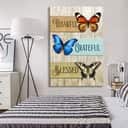 Thankful Grateful Blessed Butterflies Canvas Wall Art Thankful Grateful Blessed Butterflies Canvas Wall Art