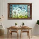 Be Still And Know That I Am God Butterflies Dandelions Canvas Wall Art