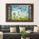 Be Still And Know That I Am God Butterflies Dandelions Canvas Wall Art