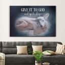 Jesus Holding A Lamb Give It To God And Go To Sleep Canvas Wall Art