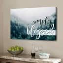 Simply Blessed Canvas Wall Art Mountain Forest Simply Blessed Canvas Wall Art Mountain Forest