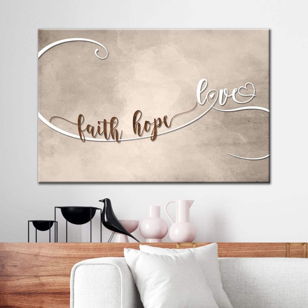 Christian Religious Faith Hope Love Canvas Wall Art Christian Religious Faith Hope Love Canvas Wall Art