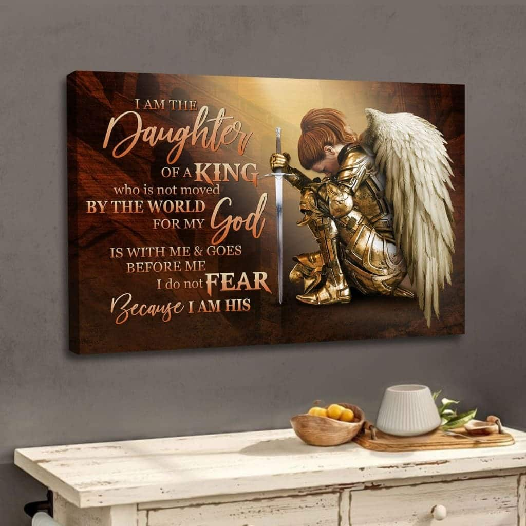 Female Warrior I Am The Daughter Of A King Canvas Wall Art