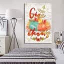 Pumpkin Give Thanks Christian Canvas Print