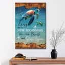 Every Day Is A New Beginning Turtle Beach Canvas Print Every Day Is A New Beginning Turtle Beach Canvas Print