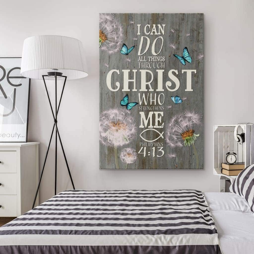 Bible Verse I Can Do All Things Through Christ Canvas Print
