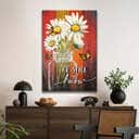 Be Still And Know Daisy Butterfly Canvas Print