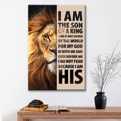 Lion Of Judah I Am The Son Of A King Canvas Print