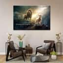 Lion And The Lamb Be Strong And Courageous Canvas Wall Art Lion And The Lamb Be Strong And Courageous Canvas Wall Art