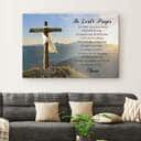 The Lord's Prayer Christian Cross Canvas Wall Art The Lord's Prayer Christian Cross Canvas Wall Art
