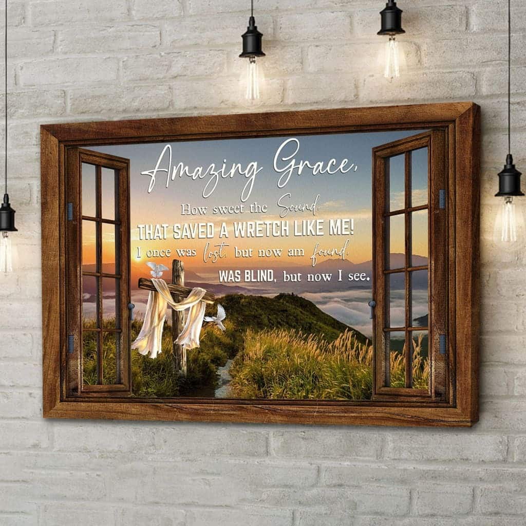 Christian Amazing Grace How Sweet The Sound Canvas Wall Art Christian Amazing Grace How Sweet The Sound Canvas Wall Art