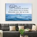 Psalm 46:1-2 God Is Refuge And Strength Christian Canvas Wall Art