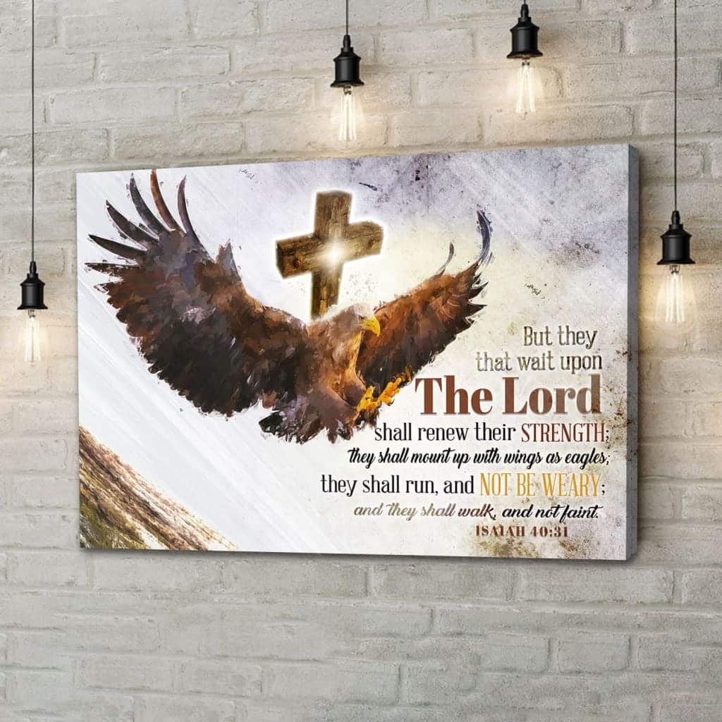 Soaring Eagle They That Wait Upon The Lord Canvas Wall Art Soaring Eagle They That Wait Upon The Lord Canvas Wall Art