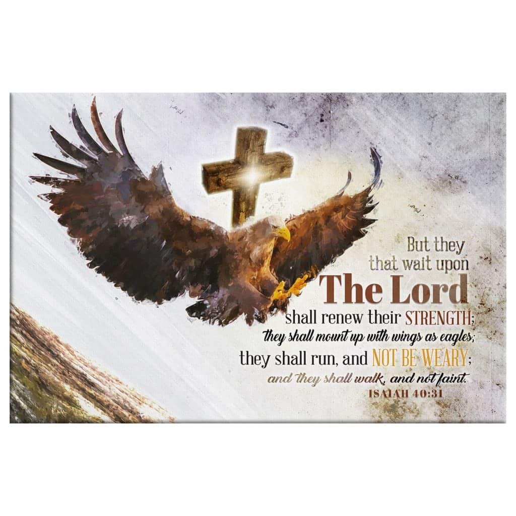 Soaring Eagle They That Wait Upon The Lord Canvas Wall Art Soaring Eagle They That Wait Upon The Lord Canvas Wall Art