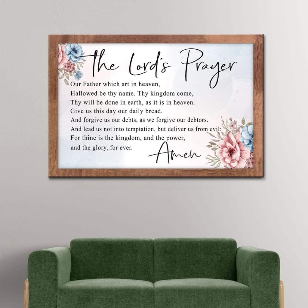 The Lord's Prayer Christian Religious Canvas Wall Art Faith The Lord's Prayer Christian Religious Canvas Wall Art Faith